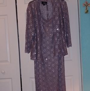 Purple evening gown